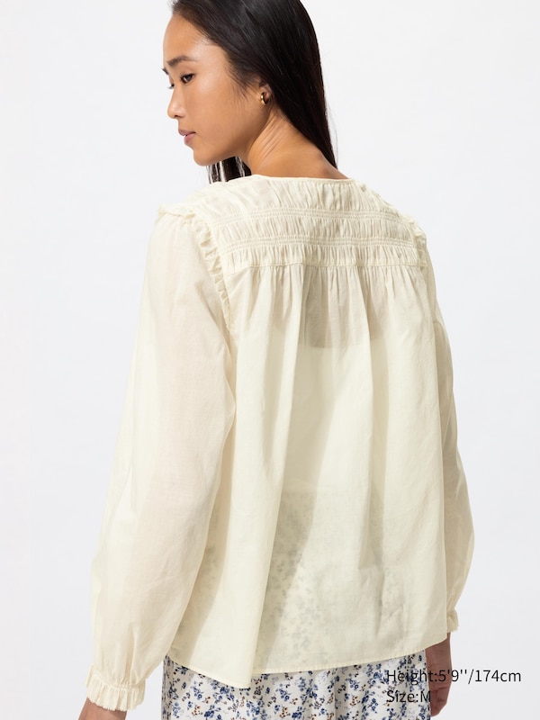 Light Cotton Shirring Blouse