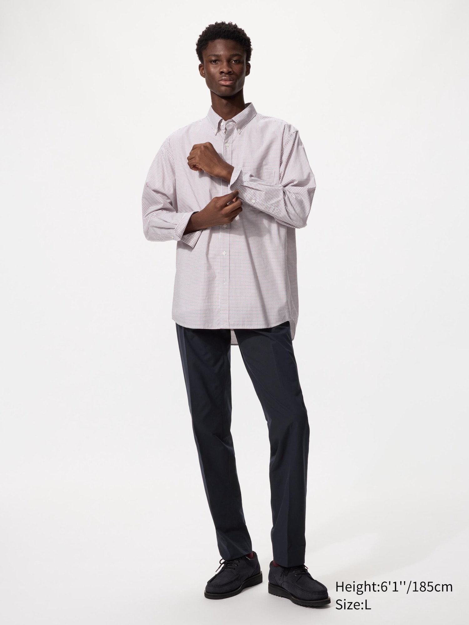 Broadcloth Regular Fit Shirt (Button-Down Collar, Check)