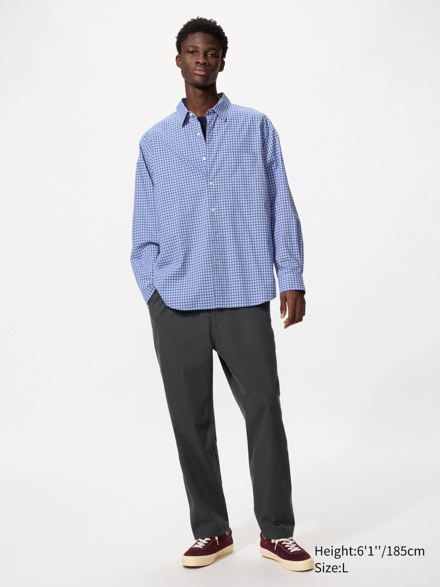 Unisex Broadcloth Regular Fit Shirt (Regular Collar, Check