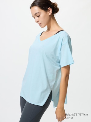 AIRism Relaxed V Neck T-Shirt
