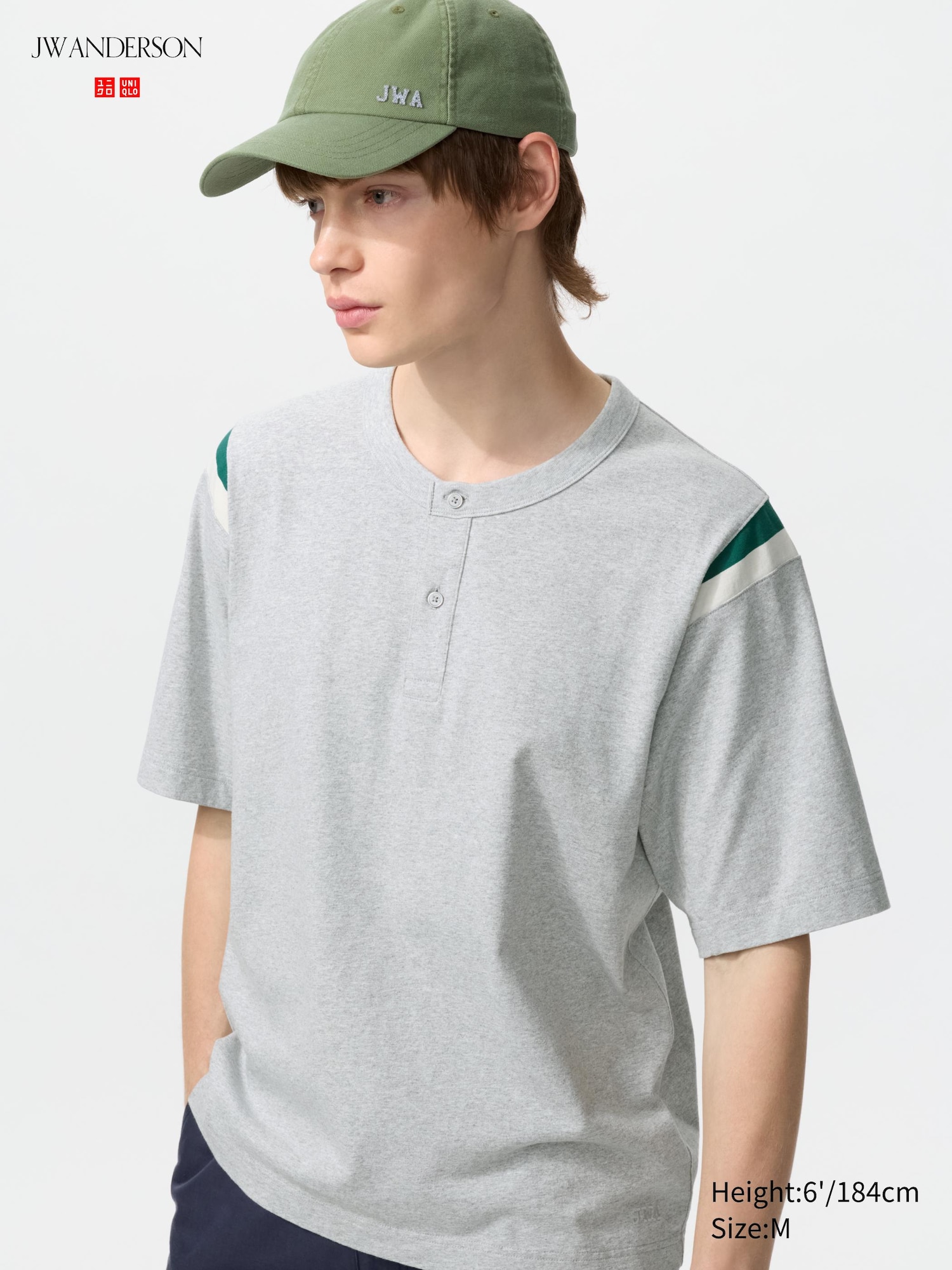 Oversized Henley Neck T-Shirt