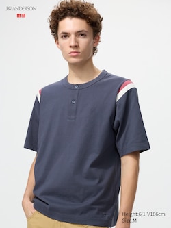 Oversized Henley Neck T-Shirt