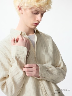 100% Premium Linen Shirt (Striped)