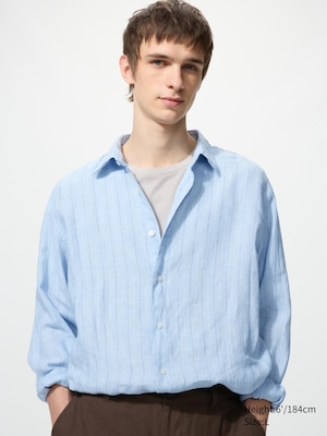 100% Premium Linen Shirt (Striped)