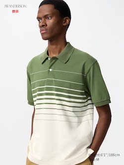 DRY Piqué Polo Shirt (Panel Striped)