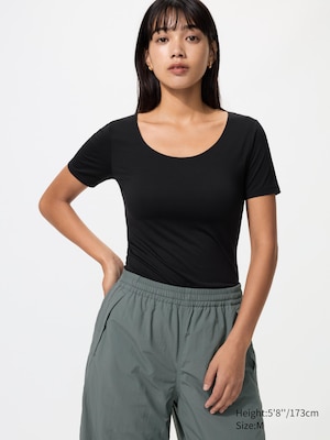 HEATTECH Scoop Neck T-Shirt (Short Sleeve)