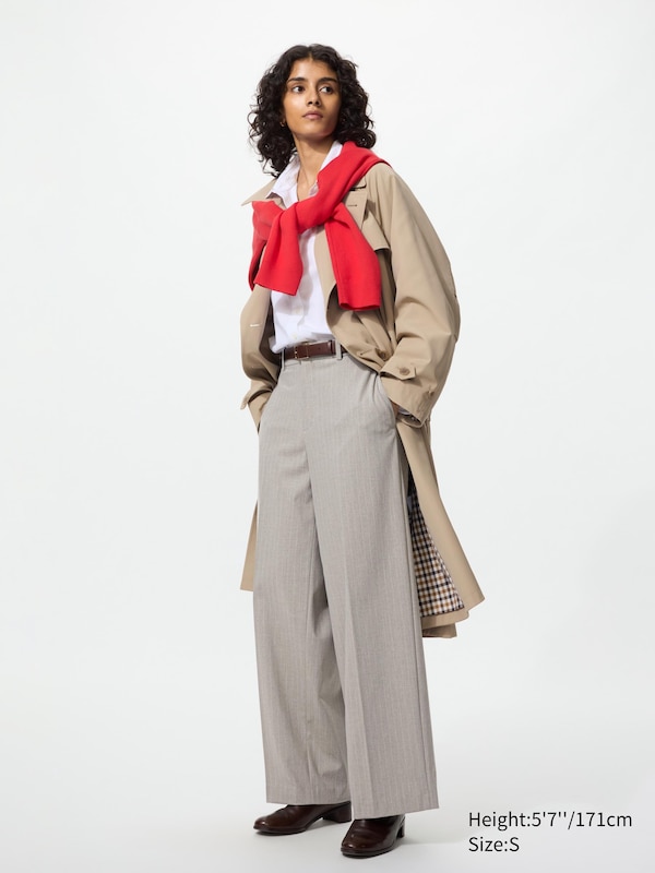 Smart Wide Trousers (Striped)