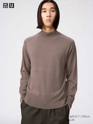 3D Seamless Knit Mock Neck Jumper
