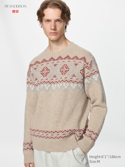 Lambswool Fair Isle Crew Neck Jumper