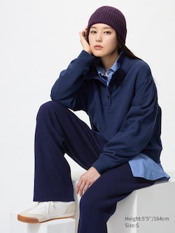 Washable Knit Ribbed Trousers