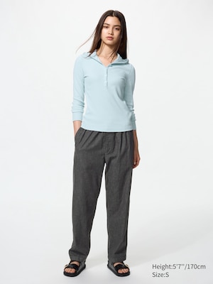 Denim Stretch Easy Ankle Trousers