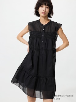 Cotton Tiered Dress (Sleeveless)