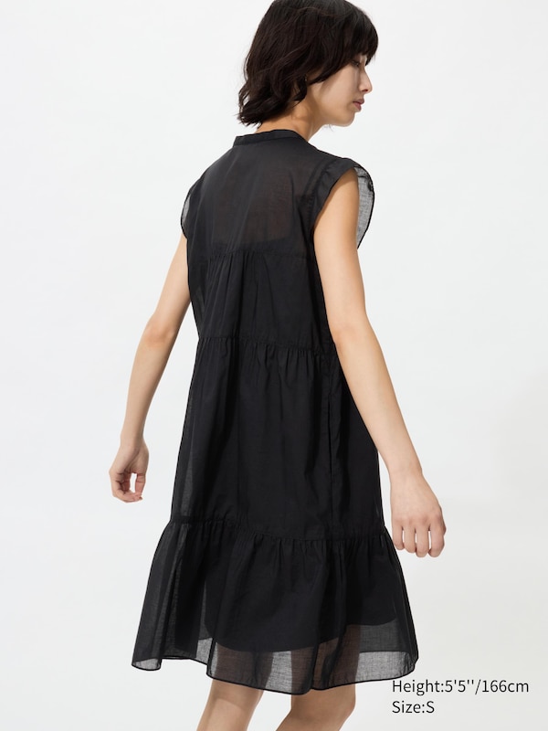 Cotton Tiered Dress (Sleeveless)