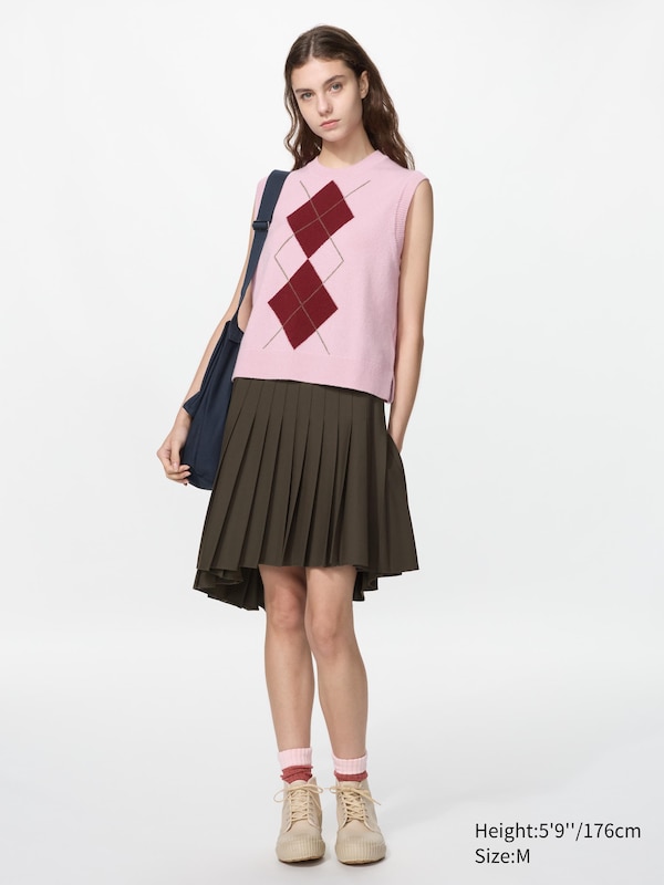 Cashmere Blend Crew Neck Vest