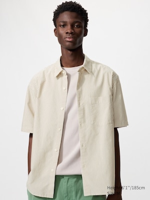 Seersucker Shirt (Short Sleeve, Striped)