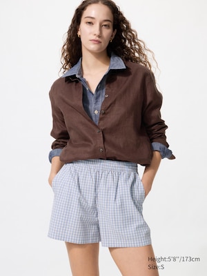 Cotton Easy Shorts (Checked)