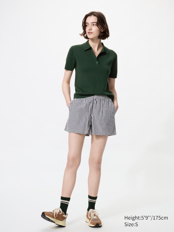 Cotton Easy Shorts (Checked)