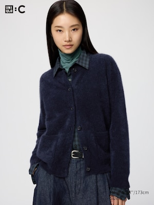 Fluffy 100% Cashmere Relaxed Cardigan