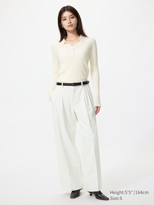 Smart Pleated Wide Trousers