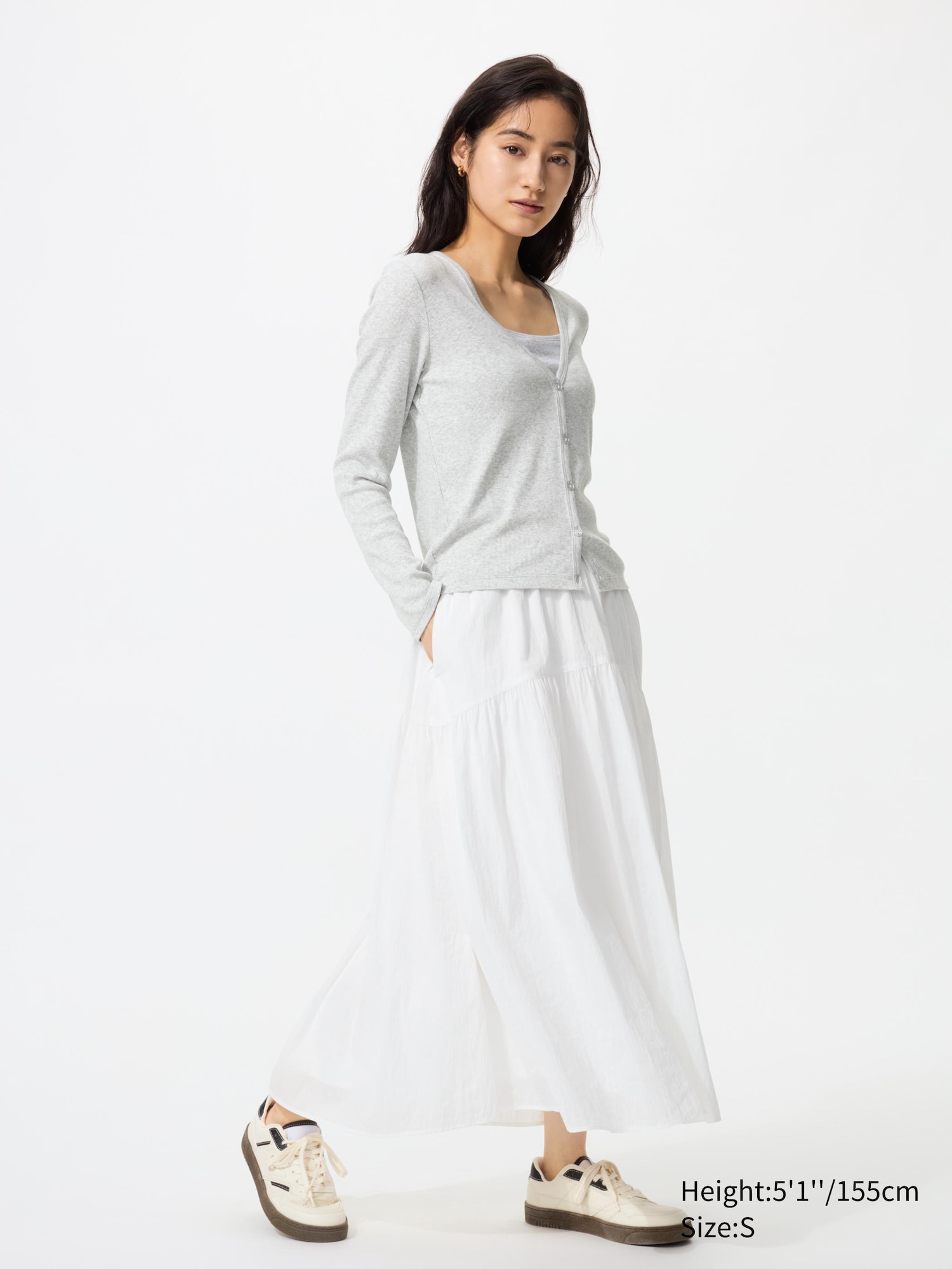 Nylon Gathered Skirt