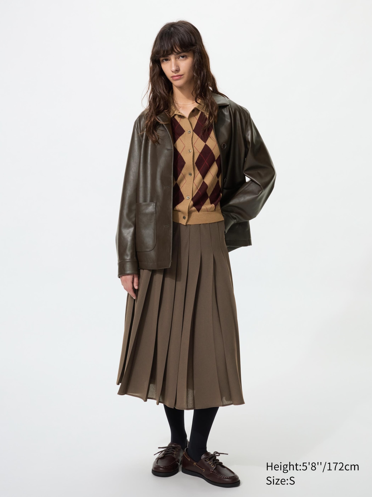 Chiffon Pleated Midi Skirt