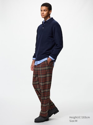 Flannel Easy Ankle Trousers (Checked)