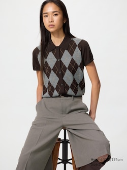 Merino Blend Polo Cardigan