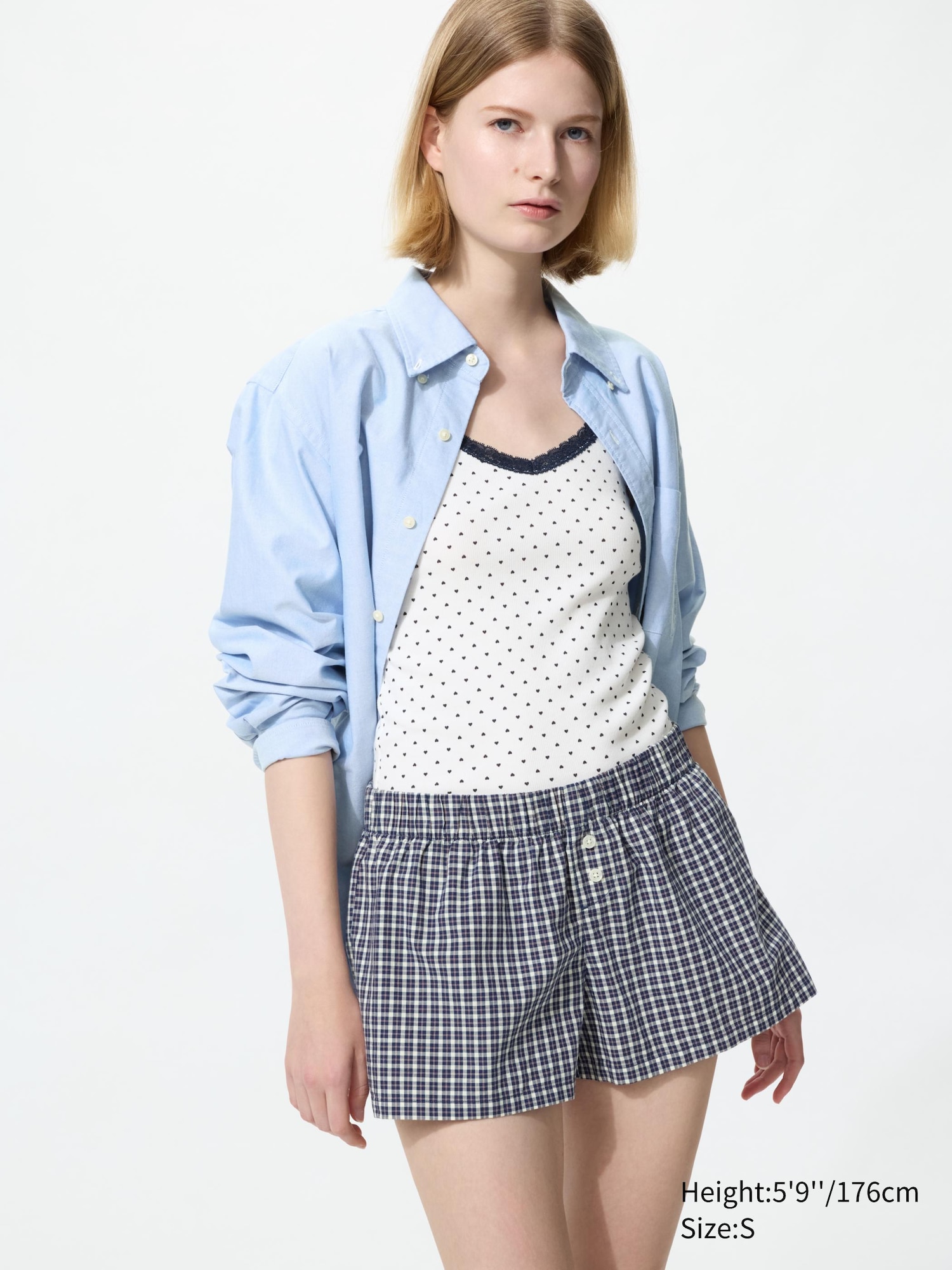 Cotton Boxer Easy Shorts (Checked)