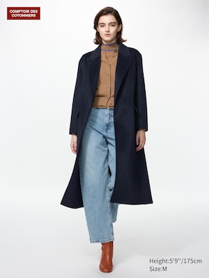 Double-Faced Wool Blend Long Coat