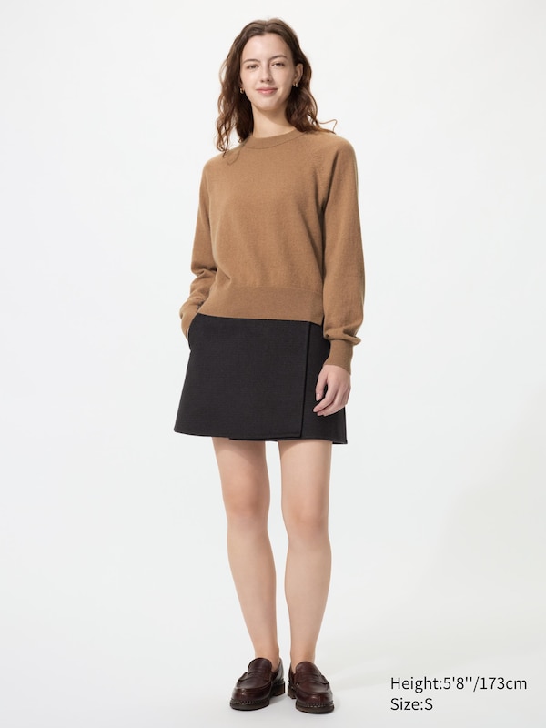 Double-Faced Wool Blend Mini Skirt