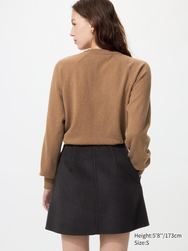 Double-Faced Wool Blend Mini Skirt