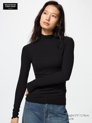 HEATTECH Extra Warm Cashmere Blend Ribbed High Neck T-Shirt