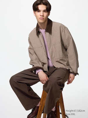 Zip-Up Short Jacket (Patterned)