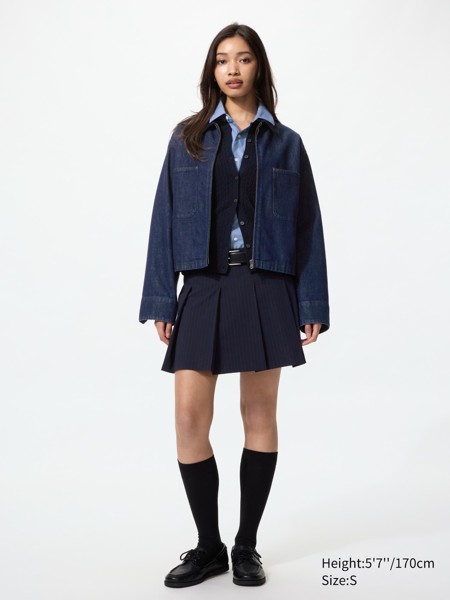 Pleated Skort (Striped)