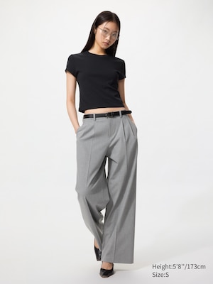 Smart Pleated Wide Trousers (Longer)