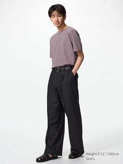 Smart Pleated Wide Trousers (Longer)