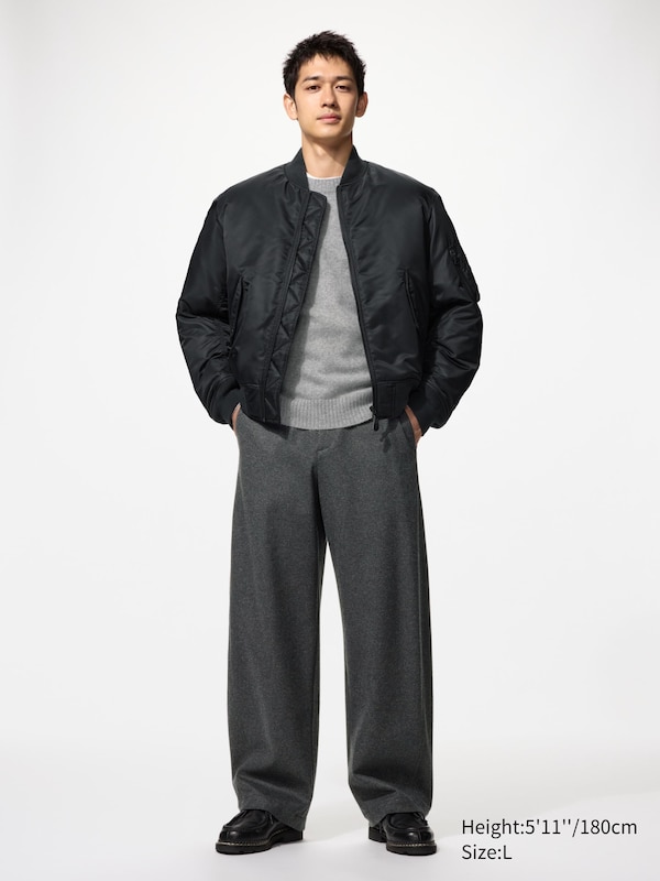 Brushed Jersey Barrel Leg Trousers