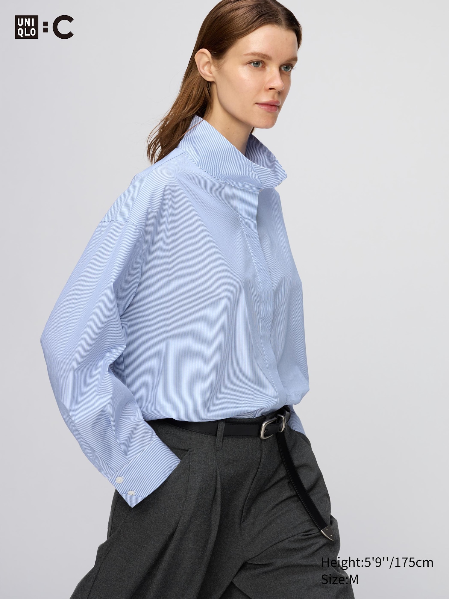 UNIQLO Cotton Stand Collar Shirt Striped StyleHint uniqlo-cotton-stand-collar-shirt-striped-stylehint