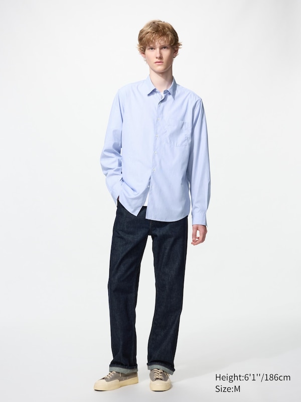 Broadcloth Regular Fit Shirt (Regular Collar, Hairline)