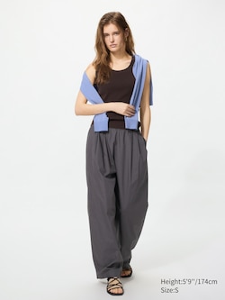 Cotton Volume Easy Pants Long