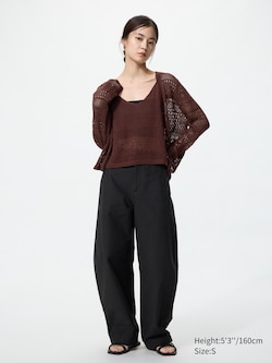 Jersey Barrel Leg Trousers (Shorter)