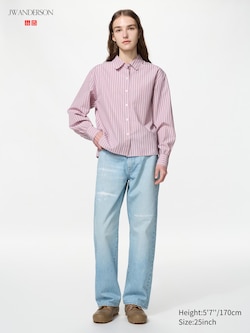 Straight Jeans (Distressed, Shorter)