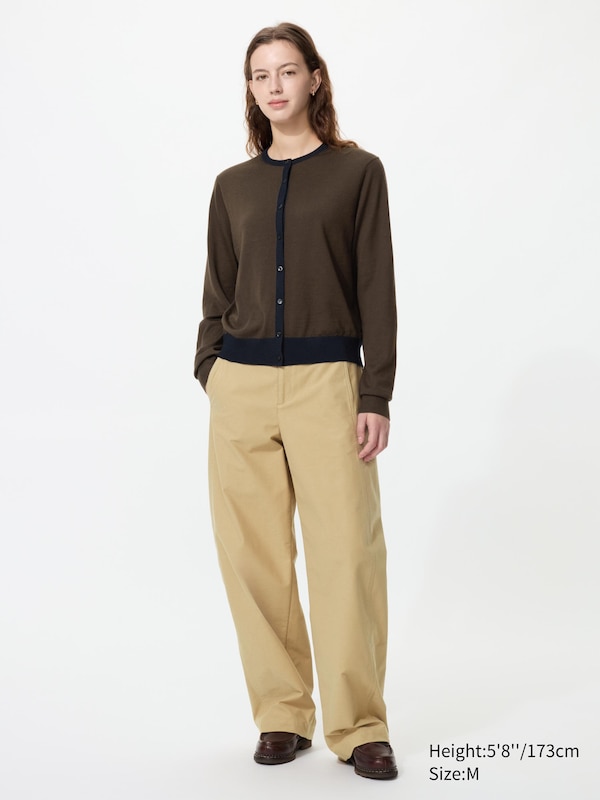 Merino Crew Neck Cardigan