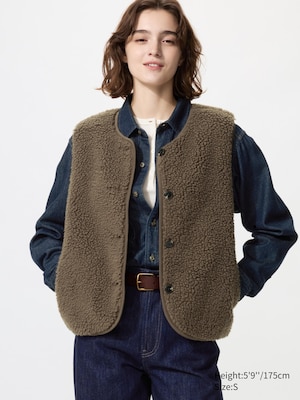 Fleece Button Up Vest
