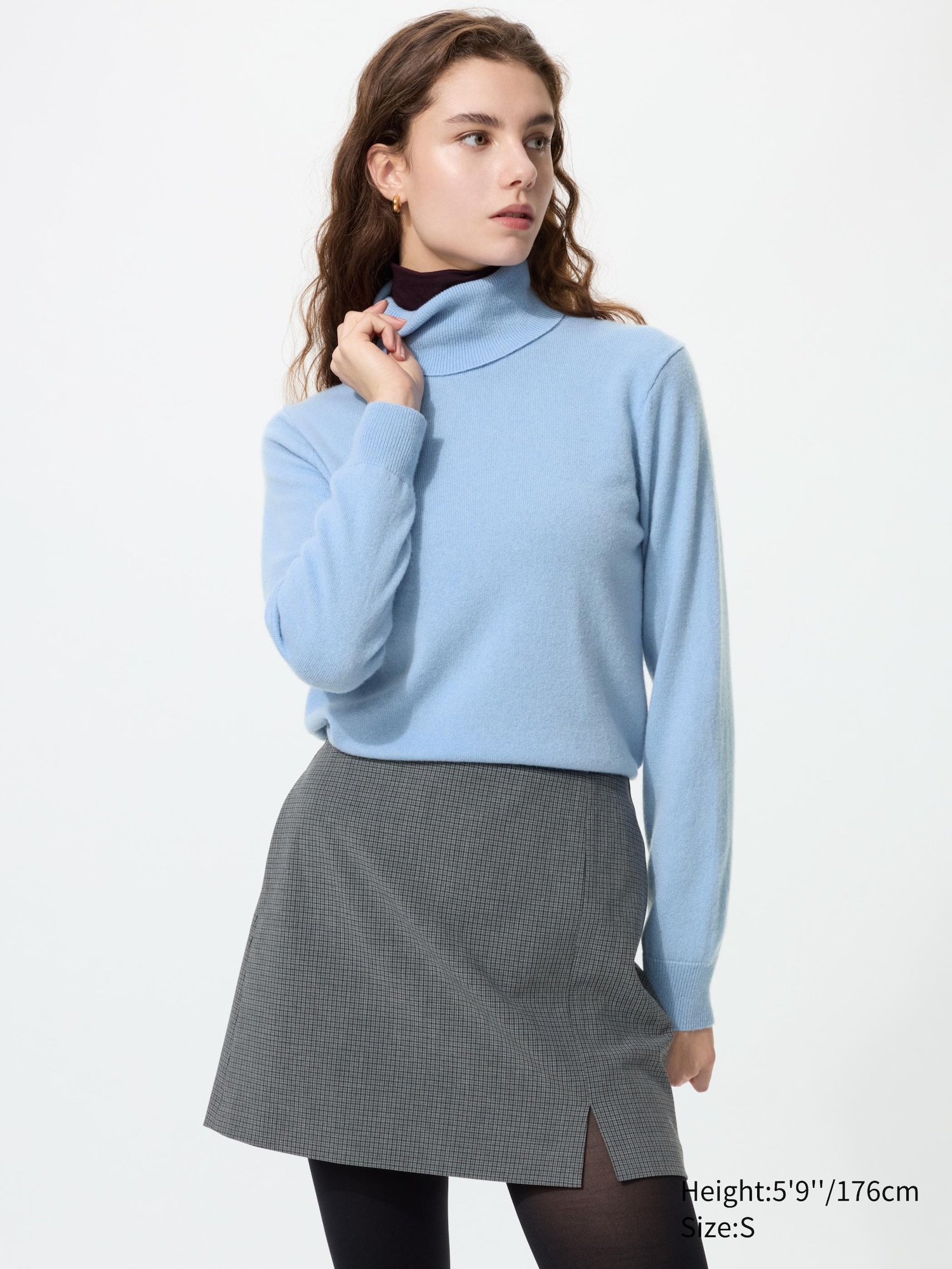 Slit Skort (Checked)
