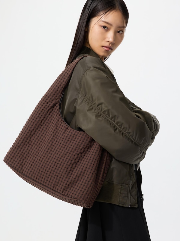 Seersucker Shoulder Bag (Gingham)
