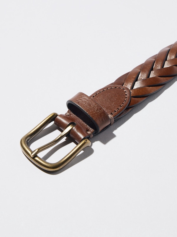 Leather Wide Mesh Belt