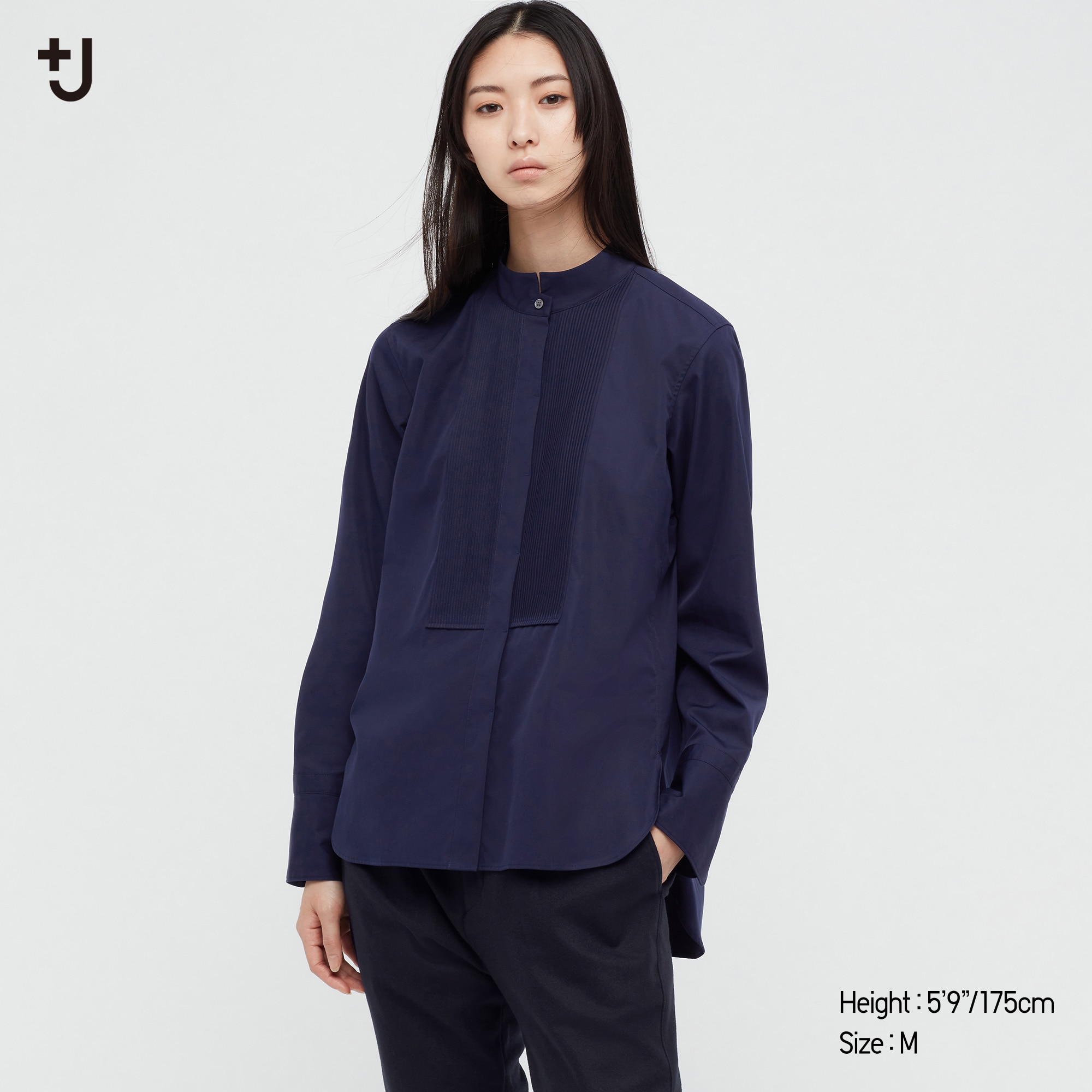 WOMEN'S +J SUPIMA COTTON TUCKED LONG 