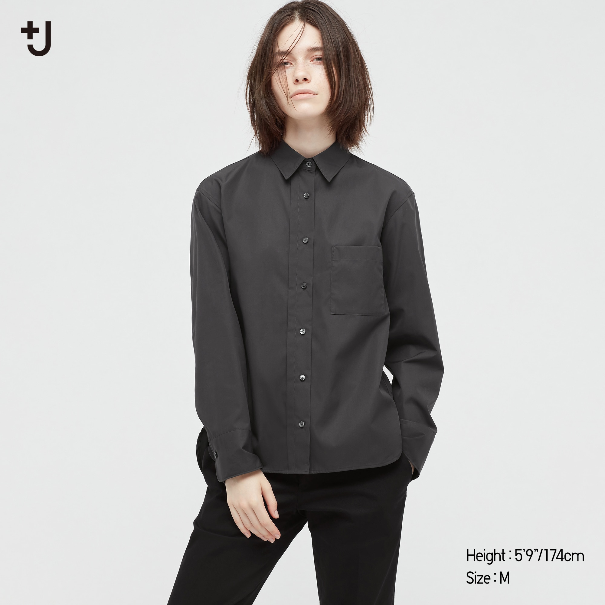 Uniqlo black clearance button down