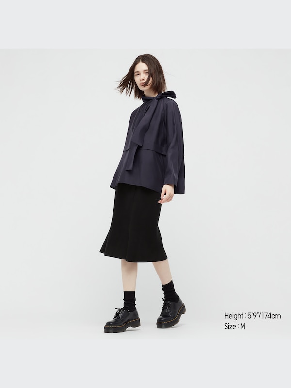 +J Silk Bow Tie Long Sleeve Blouse